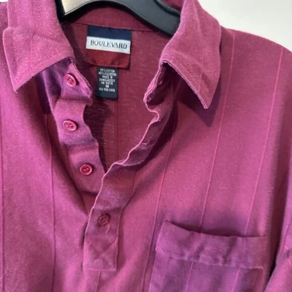 Boulevard Burgundy Polo Shirt   8543 - Picture 6 of 8